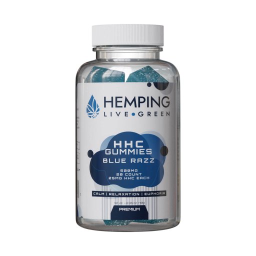 Hemping HHC Gummies 500mg (Blue Razz) 20ct
